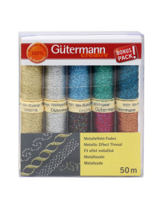 Set van 10 Gütermann naaigaren - Metaalachtig effect garen