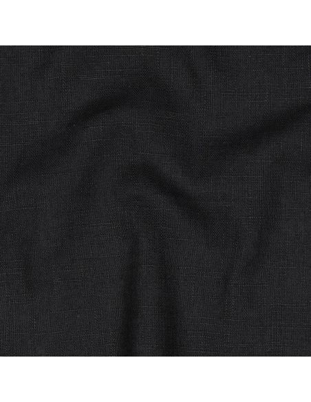 Tissu lin coton lavé - Noir
