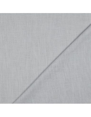 Tissu lin coton lavé - Gris argent