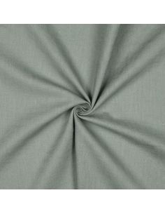Tissu lin coton lavé - Vert de gris