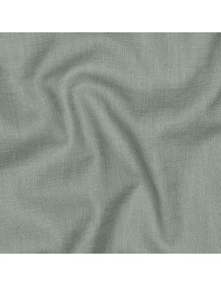 Tissu lin coton lavé - Vert de gris