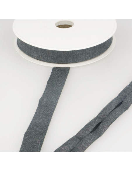Viscose jersey biais - Antracietgrijs