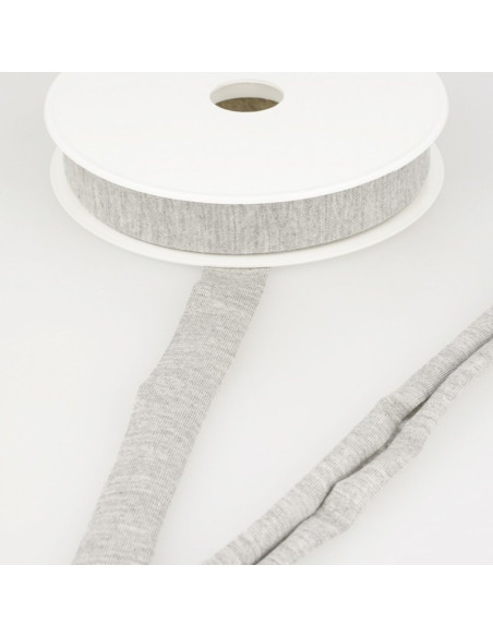 Viscose tricot biais - Muisgrijs