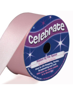 Celebrate satijnen lint roze - 25 mm x 4 meter
