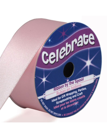 Celebrate satijnen lint roze - 25 mm x 4 meter