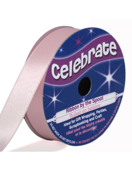 Celebrate satijnen lint roze - 13 mm x 6 meter