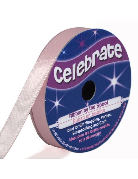 Celebrate satijnen lint roze - 9 mm x 6 meter