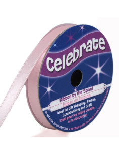 Celebrate satijnen lint roze - 6 mm x 6 meter