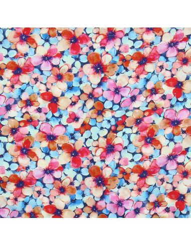 Tissu viscose Anémone - Rouge