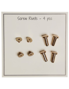Set van 4 metalen schroefklinknagels 8,2 x 14 mm - Goud
