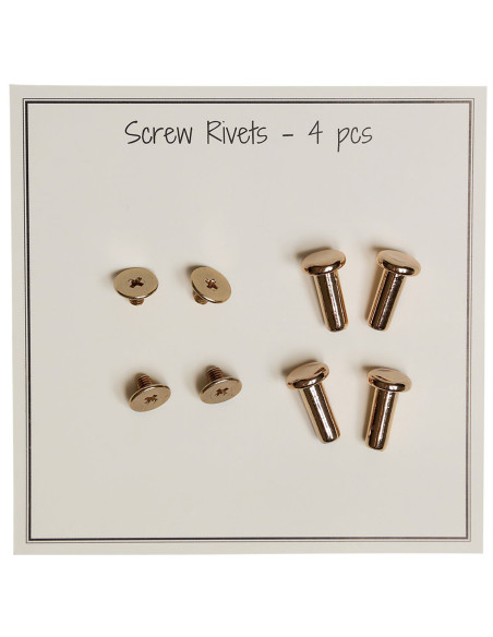 Set van 4 metalen schroefklinknagels 8,2 x 14 mm - Goud