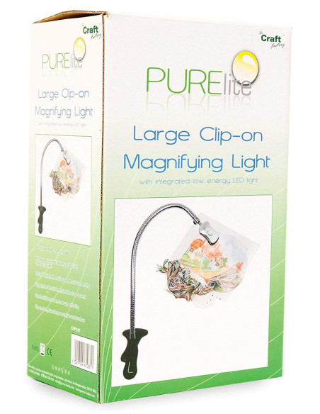 Verlichte clip-on loep Purelite