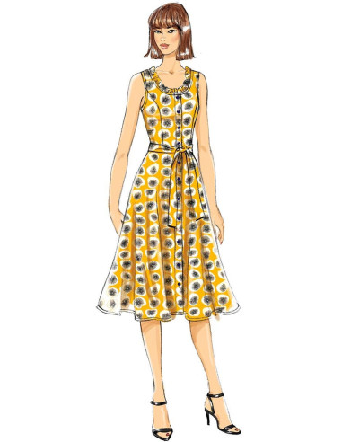 Jurkpatroon, riem en handtas - Butterick 6674