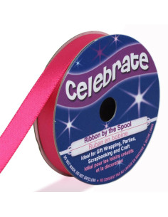 Satijnen lint Celebrate fuchsia - 9 mm x 6 meter