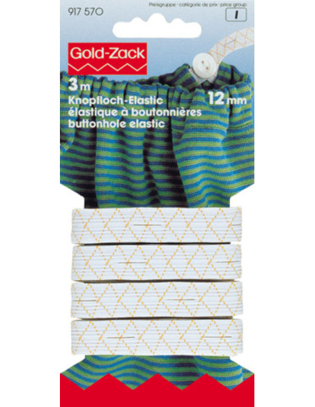 Knopenelastiek 12 mm