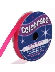 Celebrate satijnen lint fuchsia - 6 mm x 6 meter