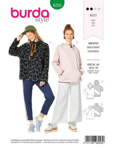 Sweatshirt patroon - Burda 6253