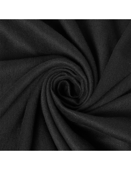 Tissu twill lin viscose Liva Eco Black - Atelier Brunette