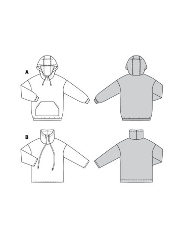 Sweatshirt patroon - Burda 6253