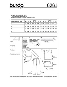 Pyjama- en pyjamashortpatroon - Burda 6261 2