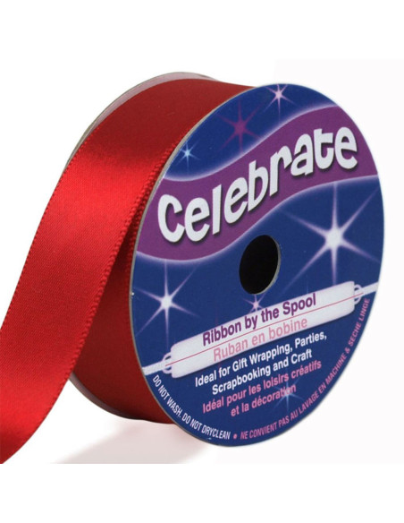 Celebrate satijnen lint rood - 20 mm x 5 meter