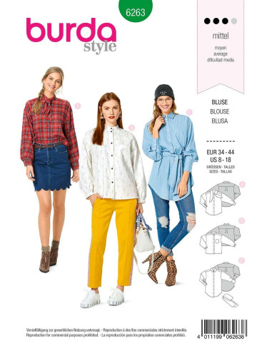Blouse- en overhemdpatroon - Burda 6263