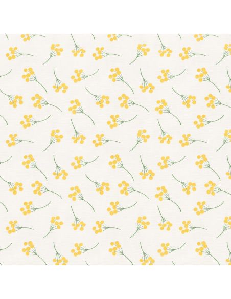 Nappe toile cirée Captain Cook Mimosi - Vanille