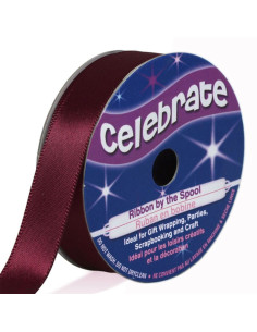 Satijnen lint Celebrate pruim - 13 mm x 6 meter