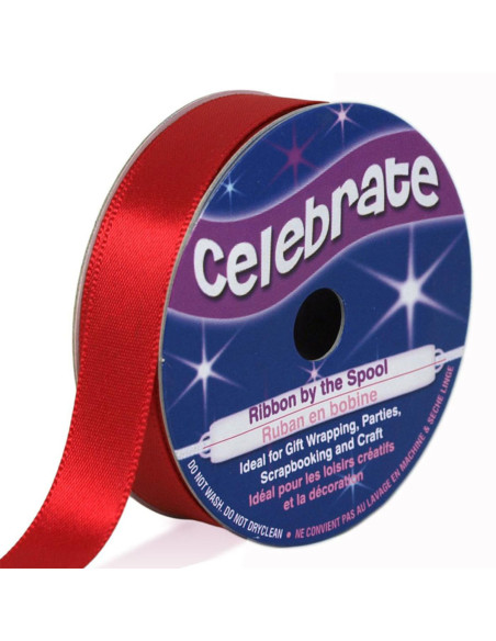 Celebrate rood satijnen lint - 13 mm x 6 meter