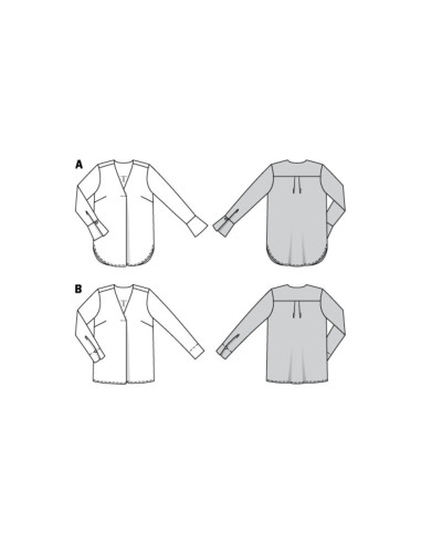 Blousepatroon met V-hals - Burda 6278