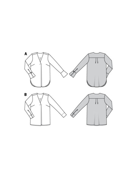 Blousepatroon met V-hals - Burda 6278