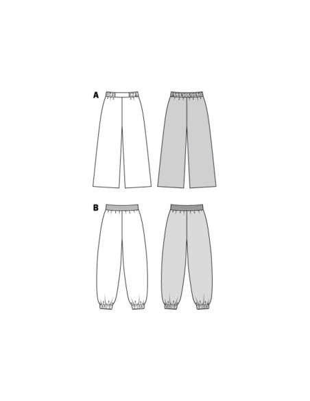 Patroon van een pofbroek - Burda 6283