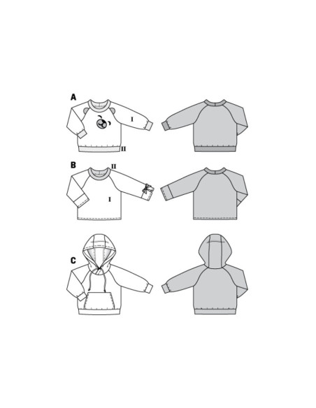 Sweatshirt met capuchon patroon - Burda 9308