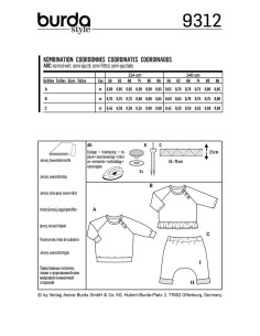 T-shirt en elastische broek patroon - Burda 9312 2
