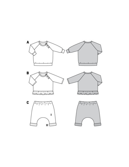 T-shirt en elastische broek patroon - Burda 9312