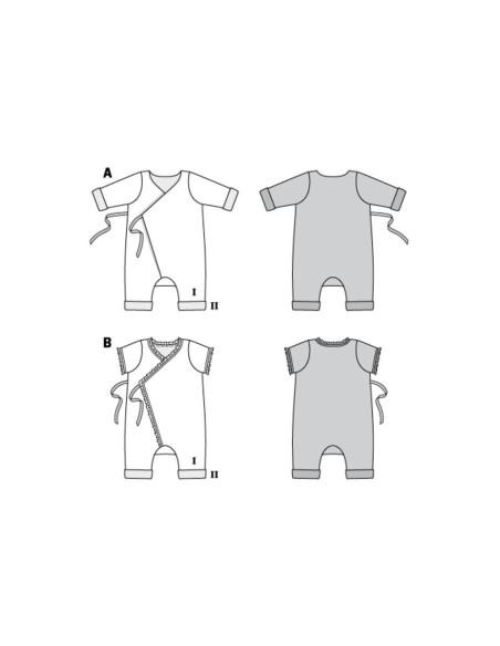 Patroon voor onesie - Burda 9314