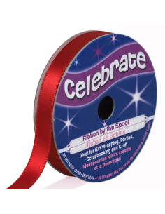 Celebrate satijnen lint rood - 9 mm x 6 meter