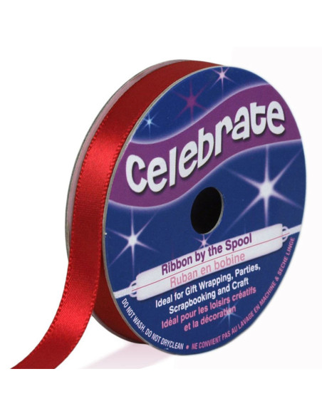 Celebrate satijnen lint rood - 9 mm x 6 meter