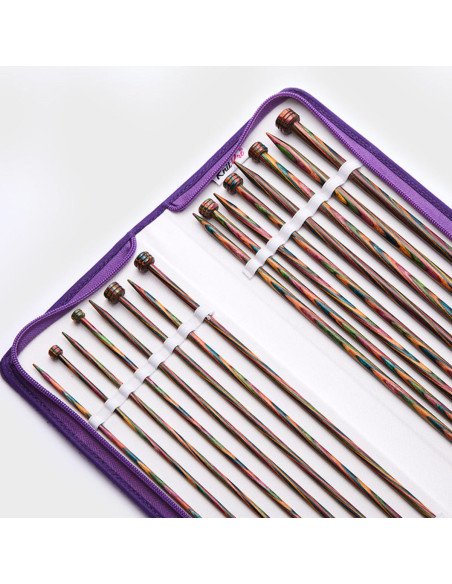 Symfonie KnitPro rechte houten breinaalden set