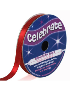 Celebrate satijnen lint rood - 6 mm x 6 meter