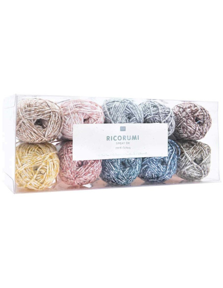 Set van 10 bollen Ricorumi Spray katoen