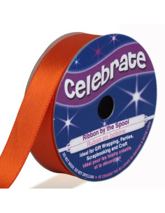 Satijnen lint Celebrate oranje - 13 mm x 6 meter