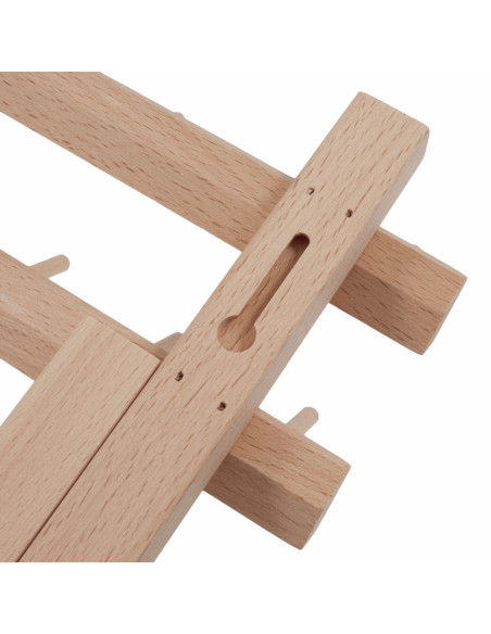 Houten display voor 120 klosjes garen