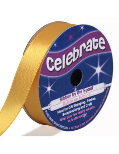 Satijnen lint Celebrate goud - 13 mm x 6 meter