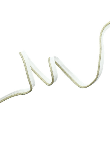 Paspel, uitstekende lurex - Goud met witte inslag