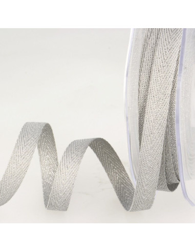 Metallisch keperband - Zilver