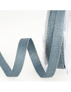 Metallisch keperband - Blauw