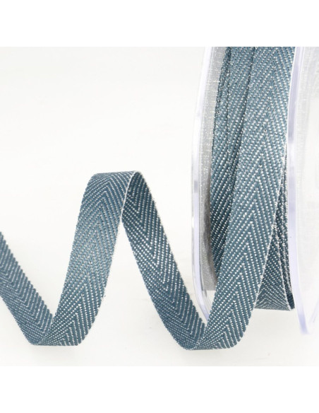 Metallisch keperband - Blauw
