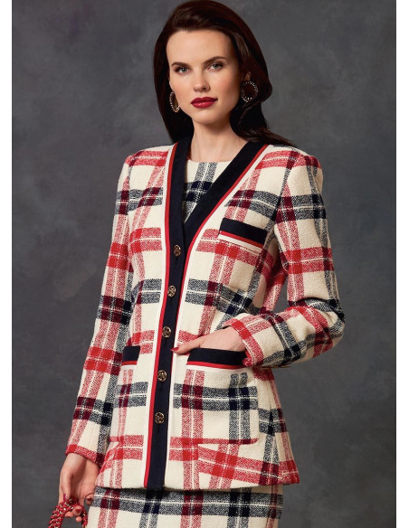 Jas, jurk en rok patroon - Vogue 1643