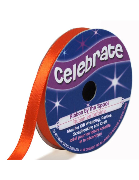 Celebrate satijnlint oranje - 6 mm x 6 meter